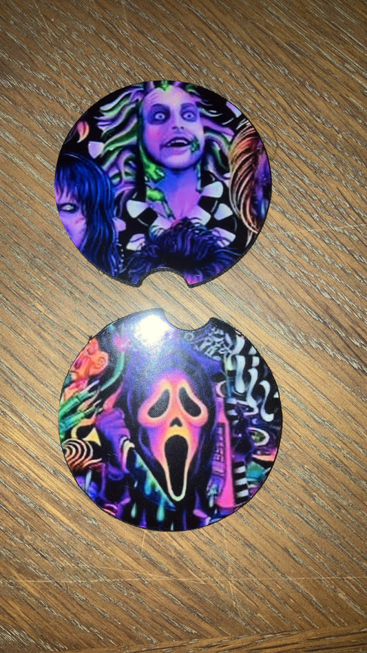 Halloween car coasters